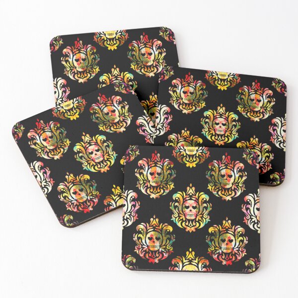 Item preview, Heart Eyes Skulls Damask Pattern designed and sold by mrhighsky.