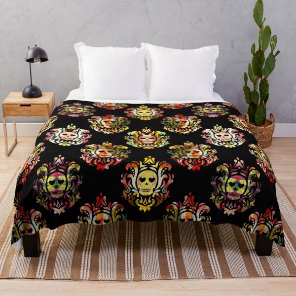 Item preview, Heart Eyes Skulls Damask Pattern designed and sold by mrhighsky.