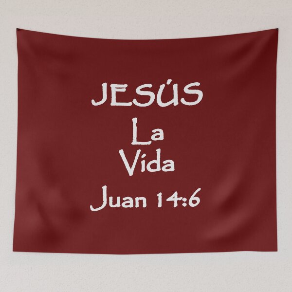 Item preview, John 14:6 Jesus The Life Spanish Bible Verse designed and sold by NombresDeJesus.