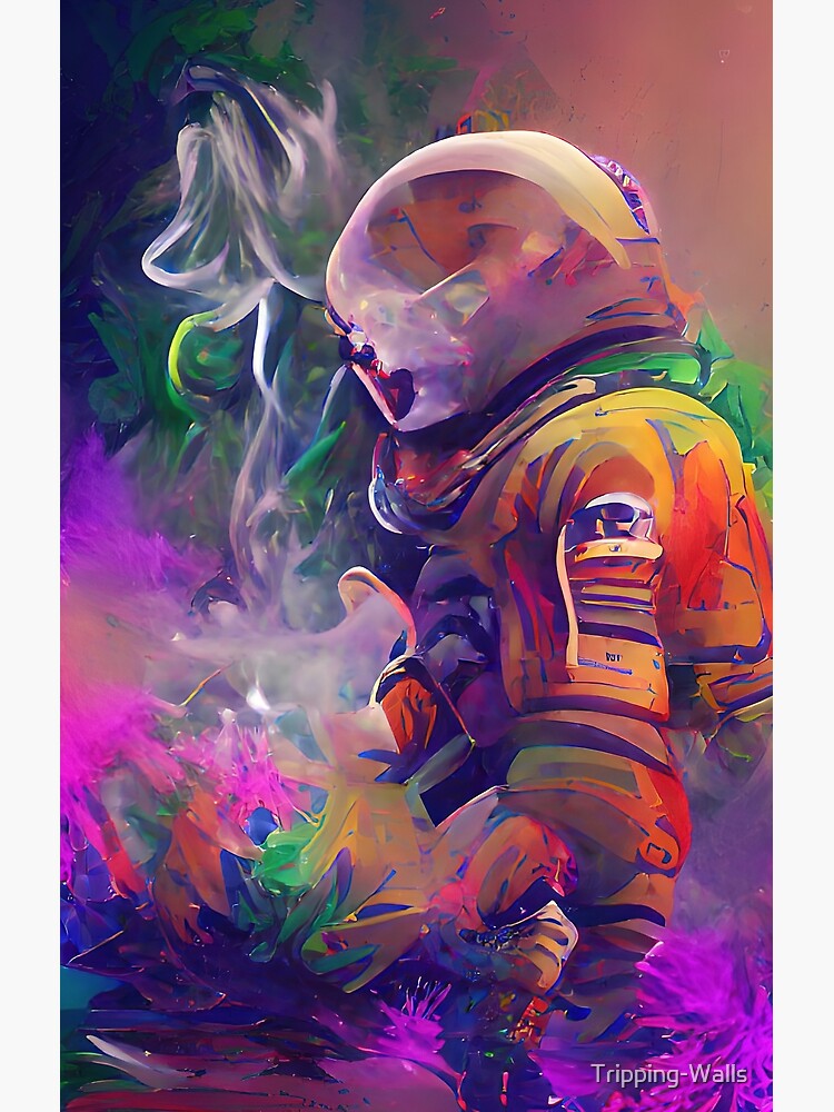 ""Astronaut Smoking" • Unique Abstract Art • Perfect For Trippy