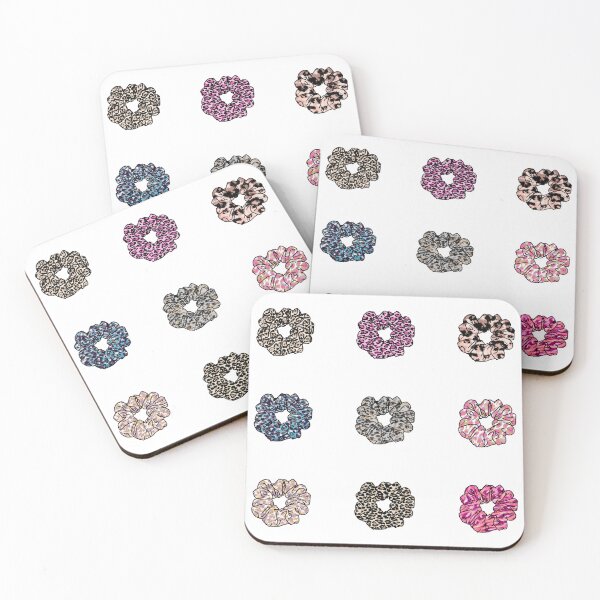 Item preview, Set Of 9 VSCO Leopard Pattern Hair Scrunchies designed and sold by EpicCreation.