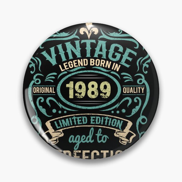 Item preview, Vintage 1989 limited edition original parts 33th birthday Retro Classic designed and sold by mohmmed22.