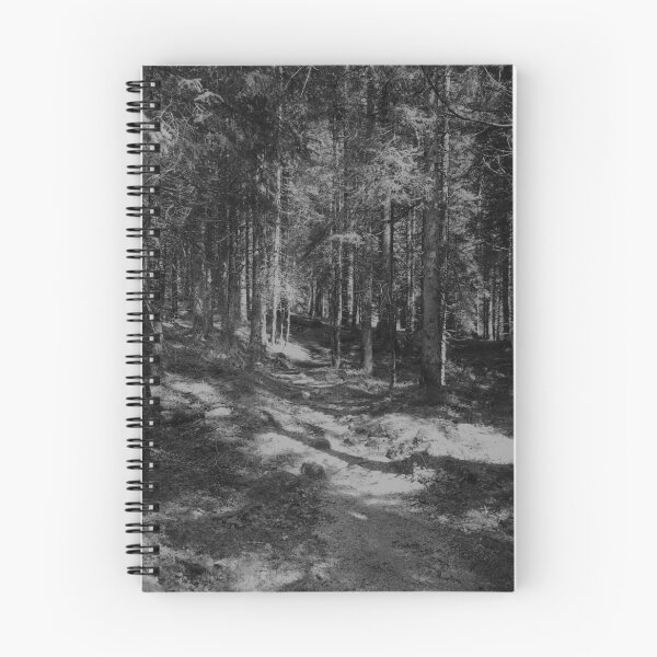 Item preview, Black and white forest path designed and sold by ray-designs-.
