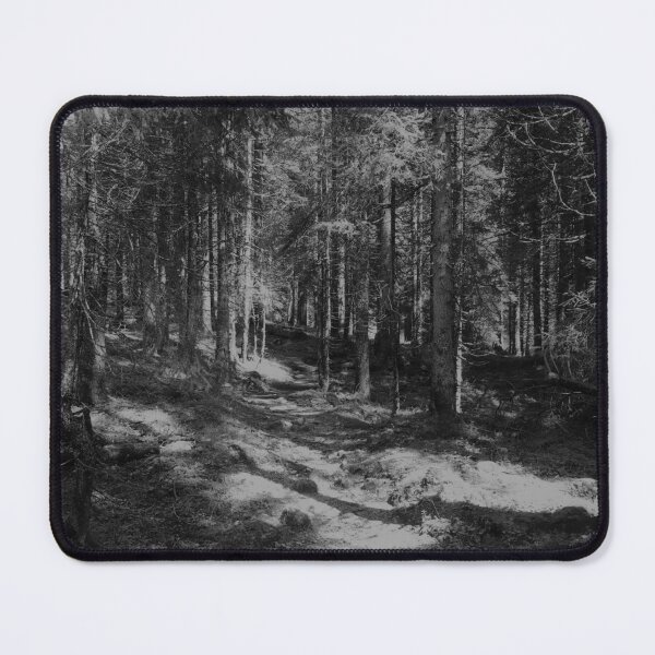 Item preview, Black and white forest path designed and sold by ray-designs-.