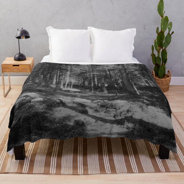 Item preview, Black and white forest path designed and sold by ray-designs-.