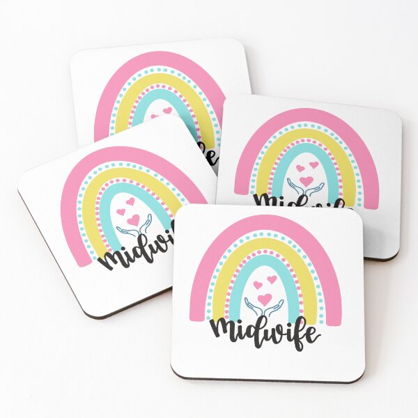 Item preview, Calligraphy Midwife Rainbow, Nurse designed and sold by tbcalligraphy.
