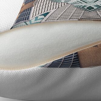 Alternate view of City Cube Collage Throw Pillow