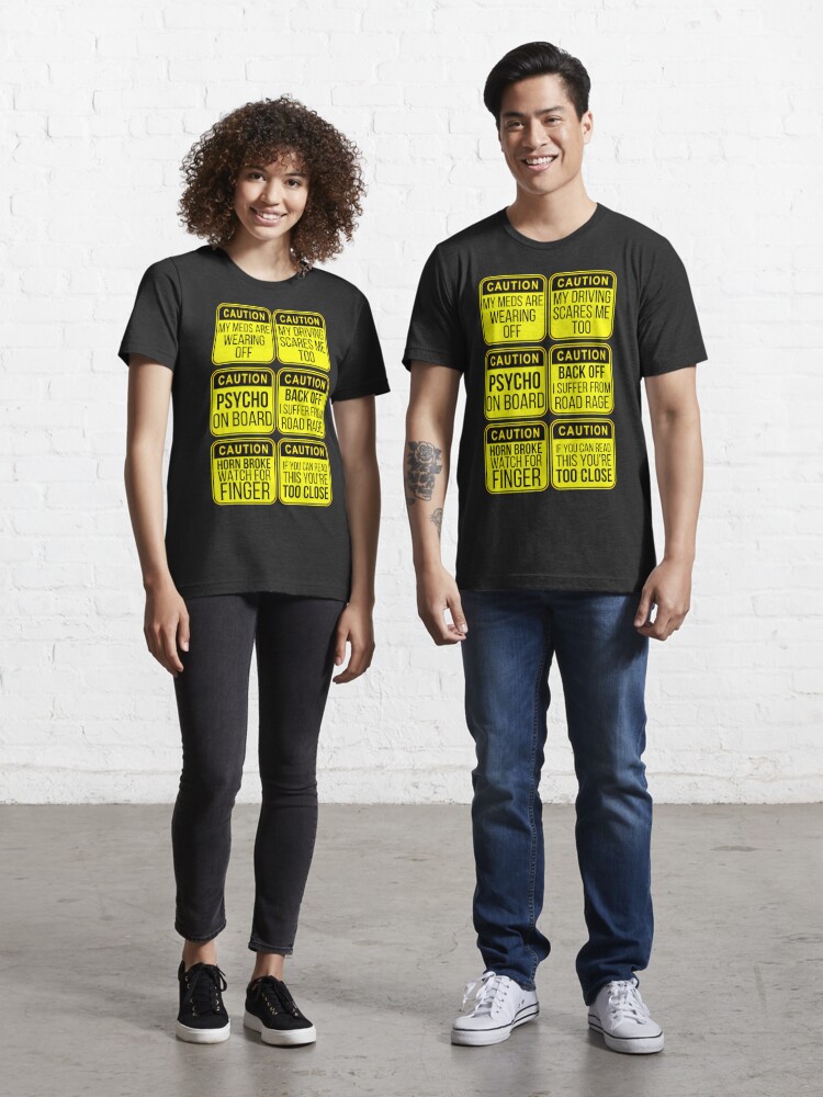 Essential T-Shirt for Sale mit Achtung Road Rage Sticker Pack 2