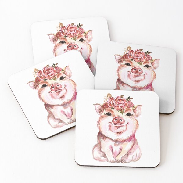 Item preview, Floral pig designed and sold by thepizzaboy.