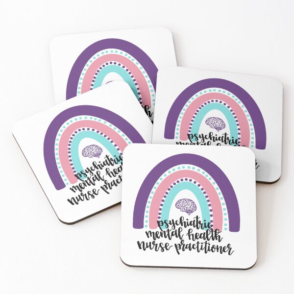 Item preview, Calligraphy Psychiatric Mental Health Nurse Practitioner Rainbow designed and sold by tbcalligraphy.