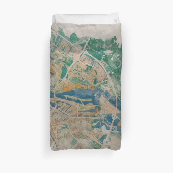 Amsterdam, the watercolor beauty Duvet Cover
