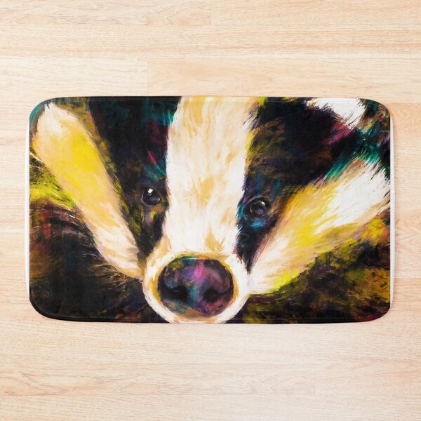 Item preview, Colorful European Badger, Cute European Badger Portrait, Aesthetic European Badger Oil Paint designed and sold by Paintcorner.