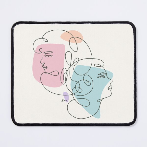 Item preview, Linear Art Abstract Portrait Two Girls designed and sold by makart2.
