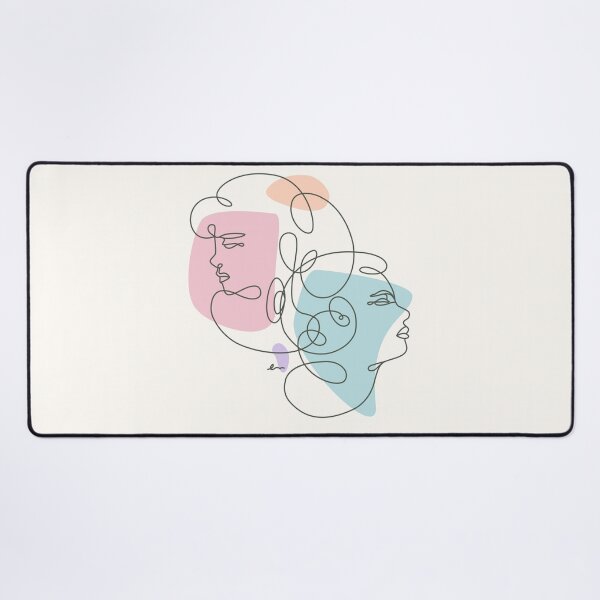 Item preview, Linear Art Abstract Portrait Two Girls designed and sold by makart2.