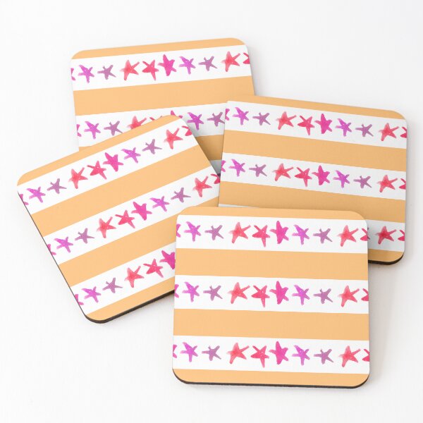 Item preview, Orange horizontal striped and purple stars  designed and sold by lausn.