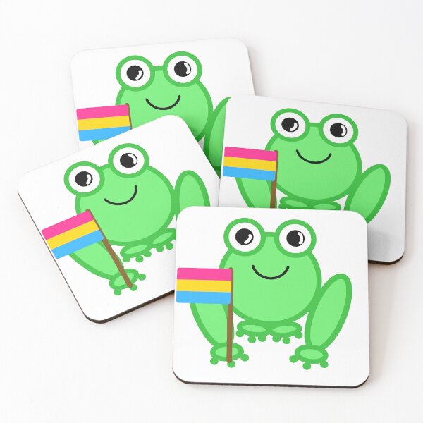 Item preview, Frog with a Pan Pride flag designed and sold by Alex-artz.