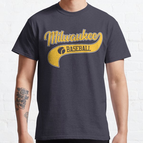 Classic Milwaukee Baseball Bat MKE Patch Classic T-Shirt for Sale by  toutwearapparel