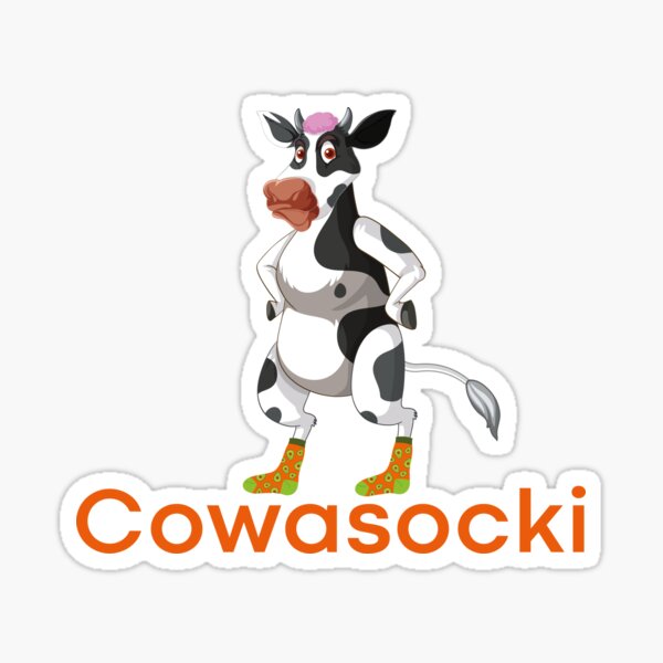 Vista previa del artículo con la obra «Vaca Lechera En Cowasocki Vaca Un Calcetín», diseñado y vendido por CHOOSEYOURS SHOP.