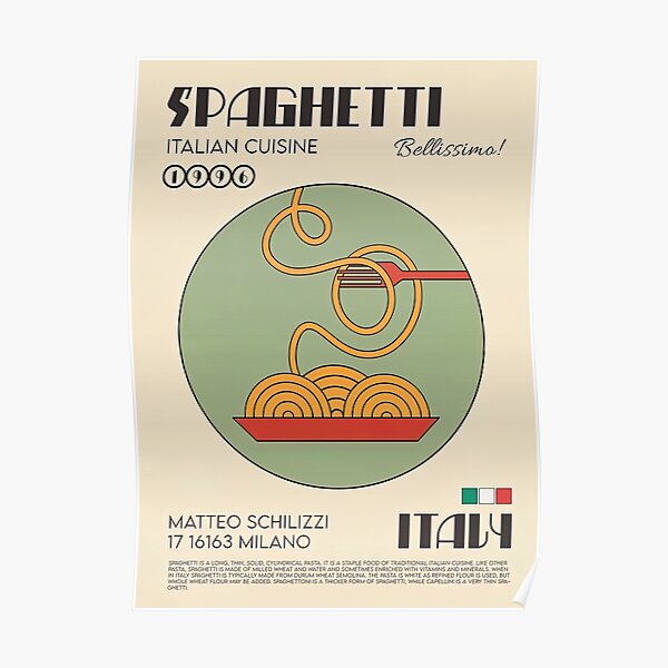"The Spaghetti Made In Italy" Poster for Sale by EnzoLima Redbubble