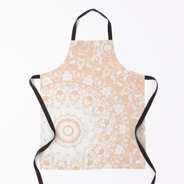 Item preview, Pale Pumpkin and White Mandala designed and sold by Kelly Dietrich Mandala & Fractal Art.