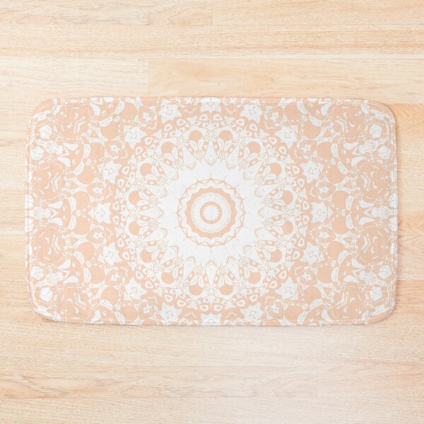 Item preview, Pale Pumpkin and White Mandala designed and sold by Kelly Dietrich Mandala & Fractal Art.