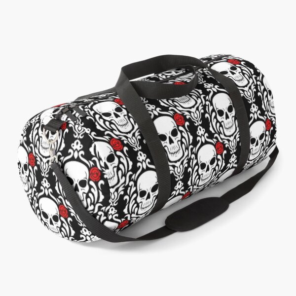 Item preview, Skulls and Red Roses Damask Pattern designed and sold by mrhighsky.