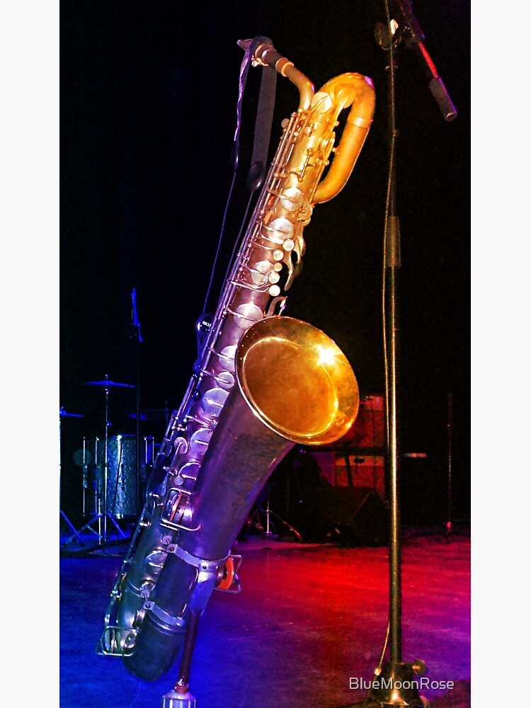 "Jazzy Tone Colours Bari Sax" Poster by BlueMoonRose Redbubble