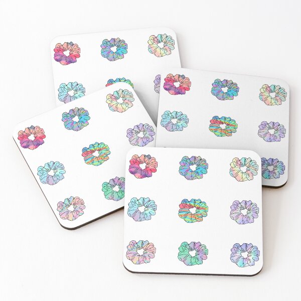Item preview, Set Of 9 VSCO Trippy Hippie Holographic Hair Scrunchies designed and sold by EpicCreation.