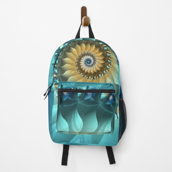 Item preview, Mystical Gold and Blue Spiral designed and sold by Kelly Dietrich Mandala & Fractal Art.