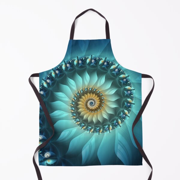 Item preview, Mystical Gold and Blue Spiral designed and sold by Kelly Dietrich Mandala & Fractal Art.