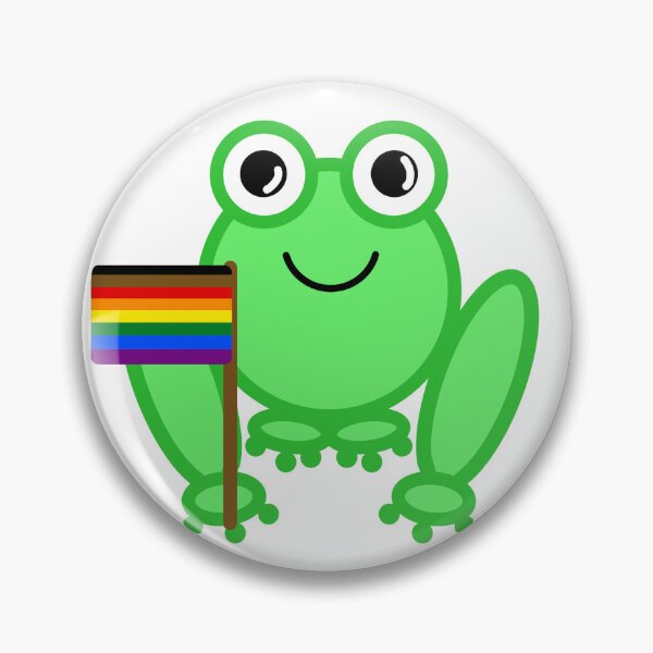 Item preview, Frog with POC rainbow pride flag designed and sold by Alex-artz.