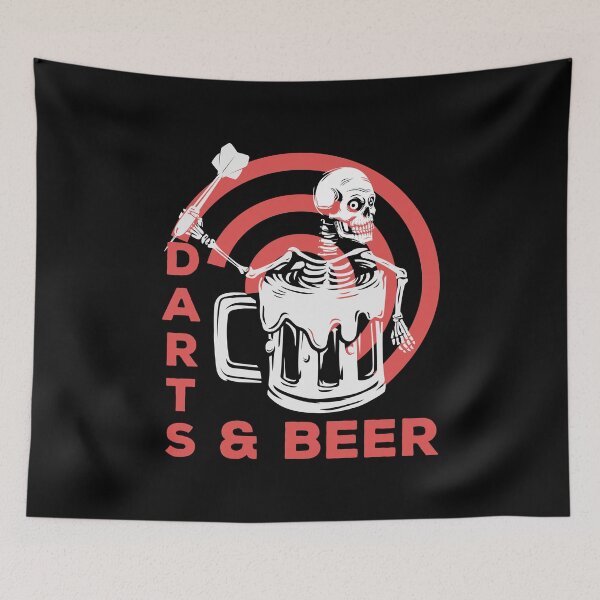 Item preview, Darts and Beer Skeleton designed and sold by OmmeDesigns.