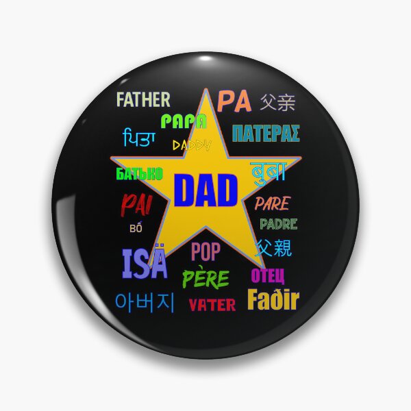 Item preview, Dad Father Many Languages Yellow Star designed and sold by artfulnotebook.