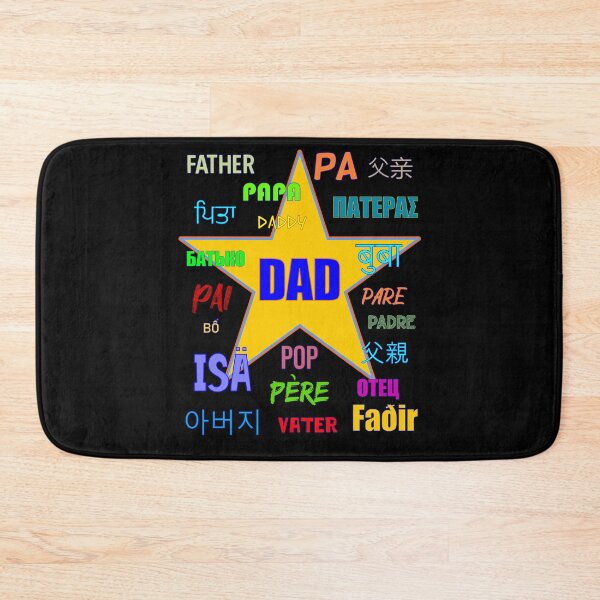 Item preview, Dad Father Many Languages Yellow Star designed and sold by artfulnotebook.