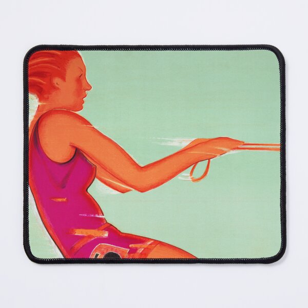 Item preview, LOCARNO PLAGE Sports Nautiques Beach Water Sports Old SWISS Travel Poster 1928 by Daniele Buzzi designed and sold by retroposters.