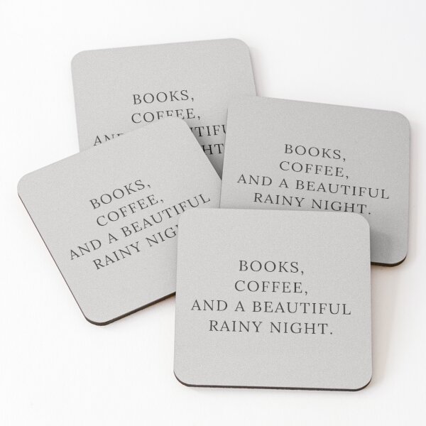Item preview, Books, Coffee, and a Beautiful Rainy Night designed and sold by apopofbeauty.