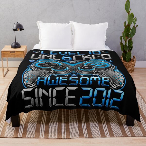 Item preview, Level 10 Unlocked Awesome Since 2012 10th Birthday Gifts Boy designed and sold by scrawnymisfit85.