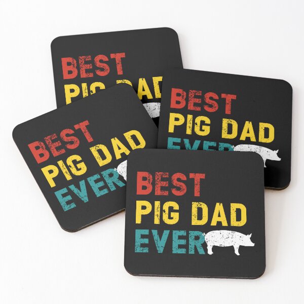 Item preview, Best Pig Dad Ever Vintage Disterss  designed and sold by Mariano Topno.