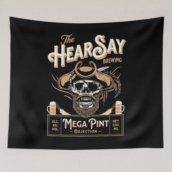 Item preview, HearSay Mega Pint Brewing Objection Mega Pint designed and sold by wrinkledhippie.