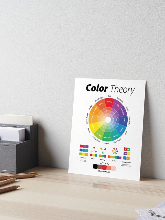 Color Theory Poster Art Board Print for Sale by DesignPapery