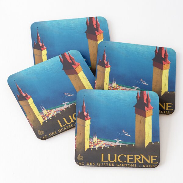 Item preview, LUCERNE Lake of the Four Cantons Switzerland Old Suisse Travel Poster Art 1936 by Otto Landolt  designed and sold by retroposters.