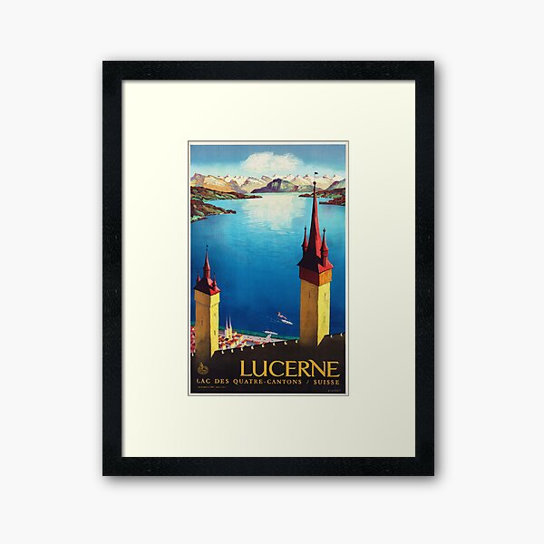 Item preview, LUCERNE Lake of the Four Cantons Switzerland Old Suisse Travel Poster Art 1936 by Otto Landolt  designed and sold by retroposters.