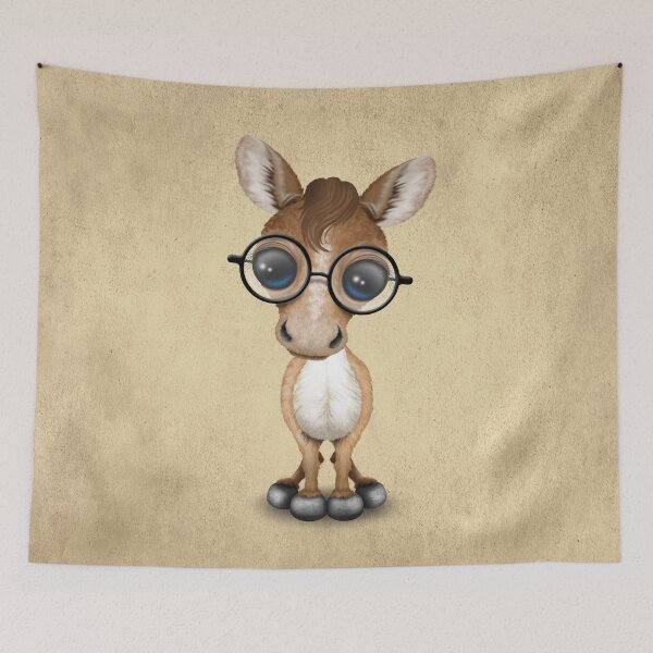 Item preview, Cute Nerdy Pony Wearing Glasses designed and sold by JeffBartels.