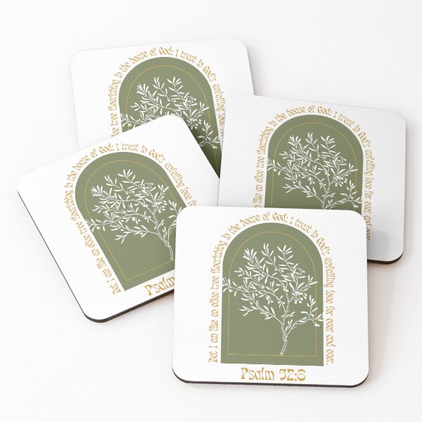 Item preview, Psalm 52:8 Olive tree Bible verse, Christian, But I am like an olive tree flourishing in the house of God I trust in God’s unfailing love for ever and ever. designed and sold by Emily Roberts.