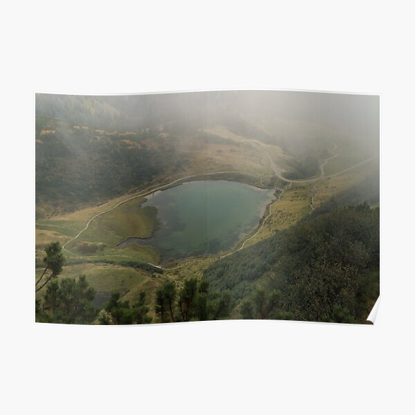 Oberstdorf Fellhorn Schlappoltsee avec brouillard dans les nuages - Alpes d'Allgäu 9 Poster
