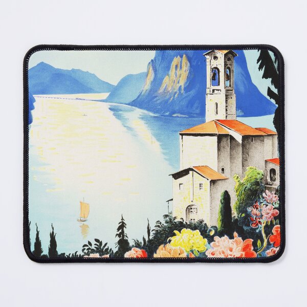Item preview, CASTAGNOLA LUGANO Switzerland 1935 Vintage Tourism Advertisement Poster Art designed and sold by retroposters.