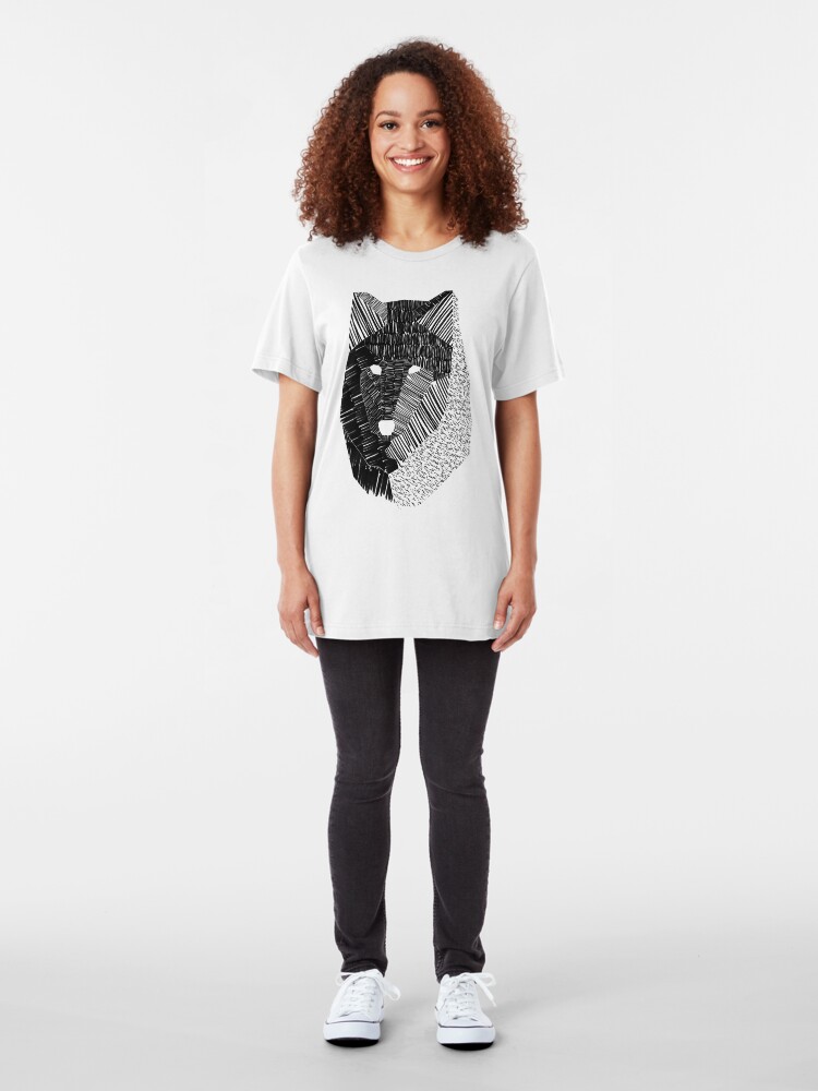 Alternate view of Wolf Mask Slim Fit T-Shirt