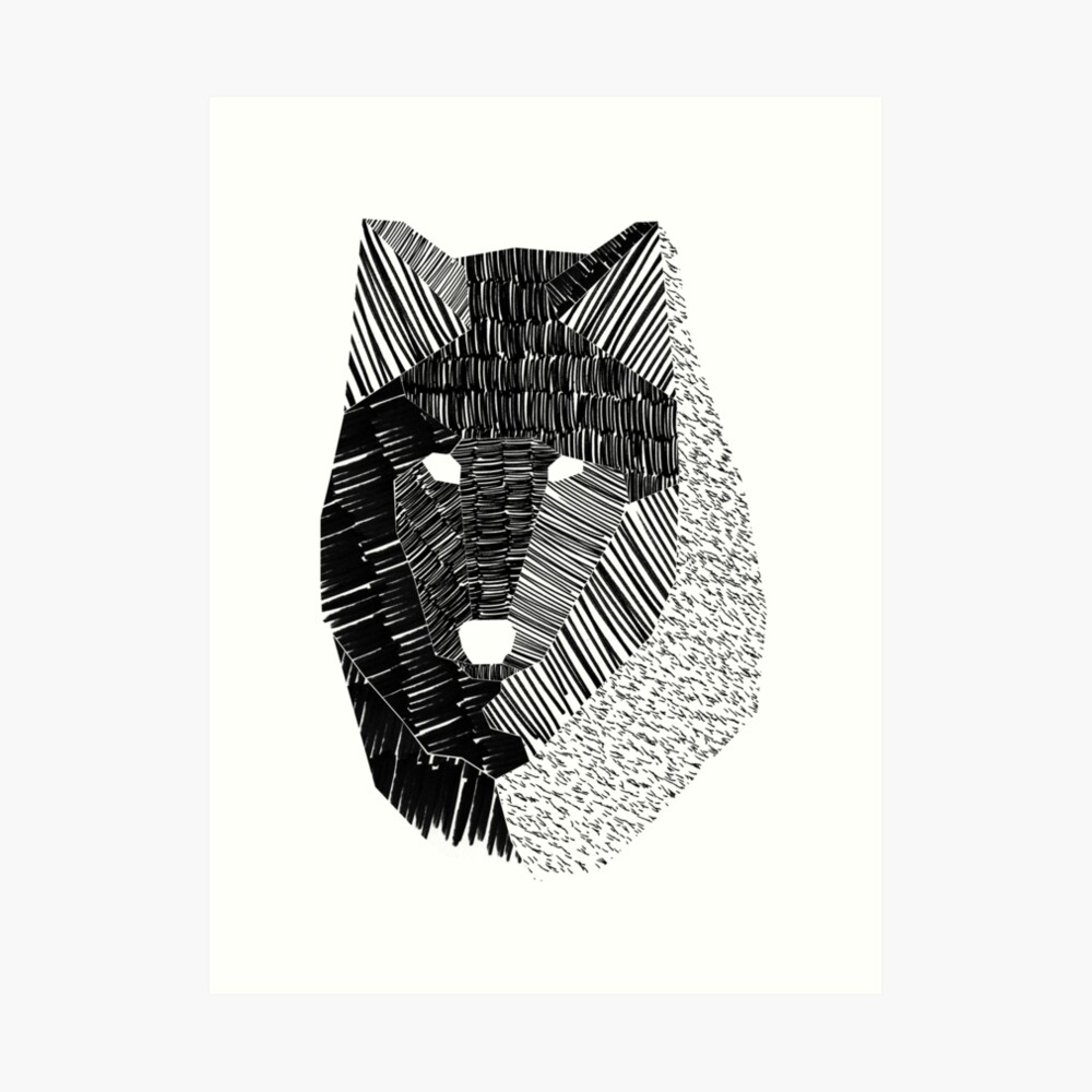 Wolf Mask Art Print