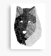 Wolf Mask Metal Print