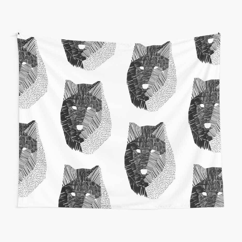 Wolf Mask Wall Tapestry